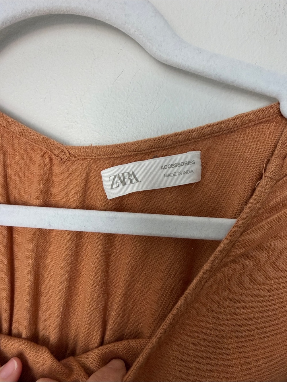 Zara Burnt Orange Drawstring Waist Tunic - Picture 4 of 6